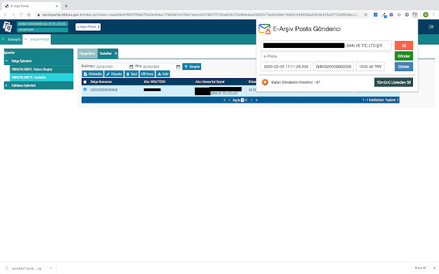 eArşiv Fatura Gönderimi from Chrome web store to be run with OffiDocs Chromium online eArşiv Fatura Gönderimi from Chrome web store to be run with OffiDocs Chromium online