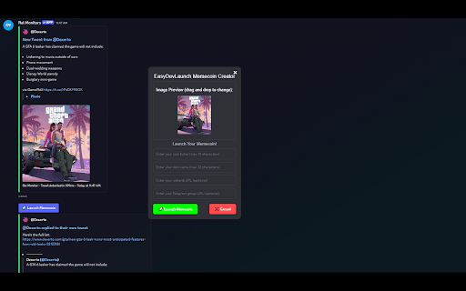EasyDev Memecoin Launcher from Chrome web store to be run with OffiDocs Chromium online EasyDev Memecoin Launcher from Chrome web store to be run with OffiDocs Chromium online