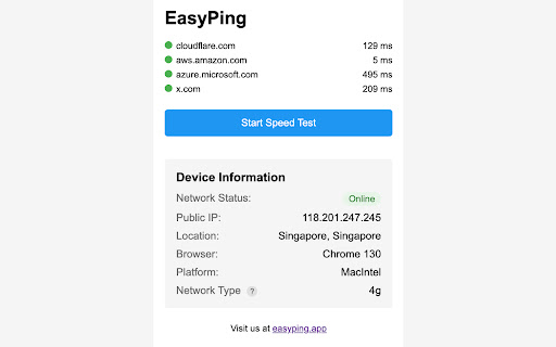 EasyPing Extensions from Chrome web store to be run with OffiDocs Chromium online EasyPing Extensions from Chrome web store to be run with OffiDocs Chromium online