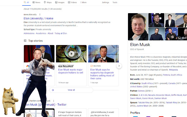 Elons Extension: Dogecoin Edition from Chrome web store to be run with OffiDocs Chromium online Elons Extension: Dogecoin Edition from Chrome web store to be run with OffiDocs Chromium online