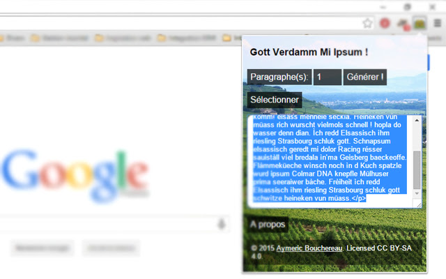 Elsass Ipsum from Chrome web store to be run with OffiDocs Chromium online Elsass Ipsum from Chrome web store to be run with OffiDocs Chromium online