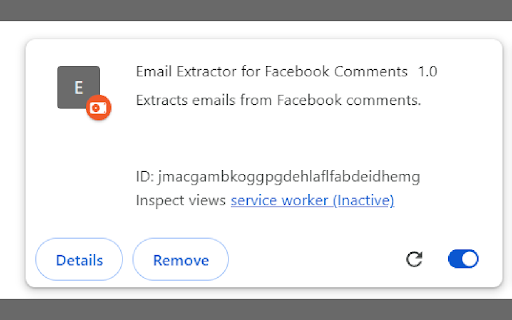 Email Extractor for Facebook Comments from Chrome web store to be run with OffiDocs Chromium online Email Extractor for Facebook Comments from Chrome web store to be run with OffiDocs Chromium online