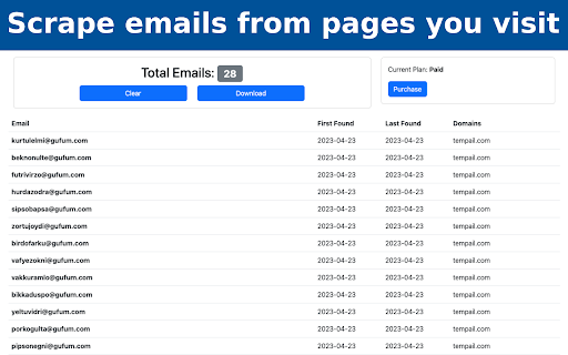 Email Sweeper Email Scraper Finder from Chrome web store to be run with OffiDocs Chromium online Email Sweeper Email Scraper Finder from Chrome web store to be run with OffiDocs Chromium online