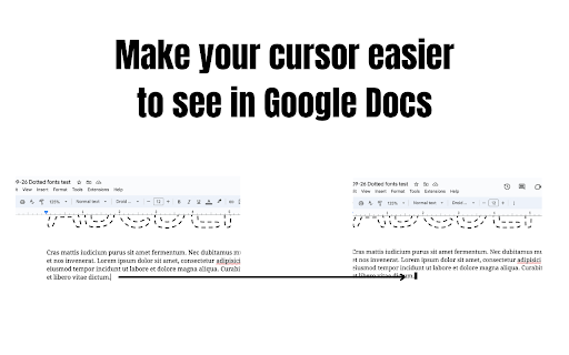 Embiggen Google Docs Cursor from Chrome web store to be run with OffiDocs Chromium online Embiggen Google Docs Cursor from Chrome web store to be run with OffiDocs Chromium online