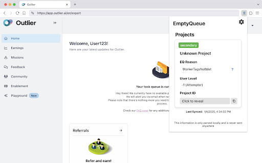 EmptyQueue from Chrome web store to be run with OffiDocs Chromium online EmptyQueue from Chrome web store to be run with OffiDocs Chromium online