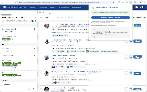 Enrichmatic LI Cookies from Chrome web store to be run with OffiDocs Chromium online Enrichmatic LI Cookies from Chrome web store to be run with OffiDocs Chromium online