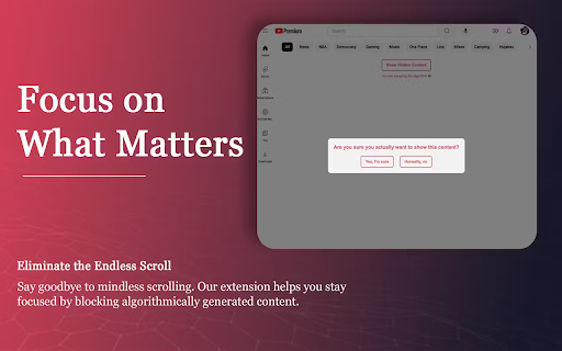 Escape the Algorithm Social Feed Blocker from Chrome web store to be run with OffiDocs Chromium online Escape the Algorithm Social Feed Blocker from Chrome web store to be run with OffiDocs Chromium online