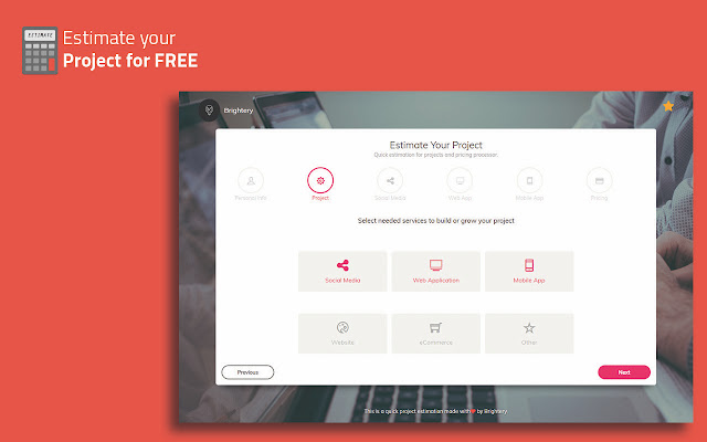 Estimate My Project from Chrome web store to be run with OffiDocs Chromium online Estimate My Project from Chrome web store to be run with OffiDocs Chromium online