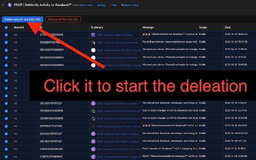 ESUIT | Delete My Activity for Facebook™ from Chrome web store to be run with OffiDocs Chromium online ESUIT | Delete My Activity for Facebook™ from Chrome web store to be run with OffiDocs Chromium online