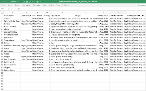 Etsy Reviews Extractor Scrape Data to CSV from Chrome web store to be run with OffiDocs Chromium online Etsy Reviews Extractor Scrape Data to CSV from Chrome web store to be run with OffiDocs Chromium online