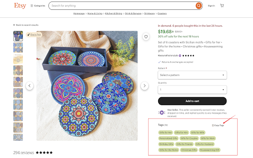 Etsy Tag Scraper from Chrome web store to be run with OffiDocs Chromium online Etsy Tag Scraper from Chrome web store to be run with OffiDocs Chromium online