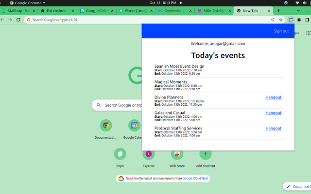 Event List for Google from Chrome web store to be run with OffiDocs Chromium online Event List for Google from Chrome web store to be run with OffiDocs Chromium online