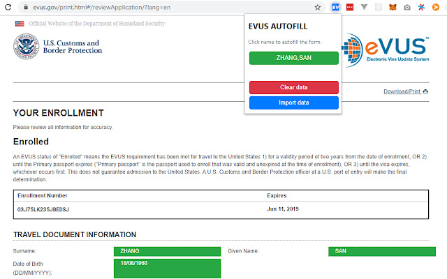 EVUS AUTOFILL from Chrome web store to be run with OffiDocs Chromium online EVUS AUTOFILL from Chrome web store to be run with OffiDocs Chromium online