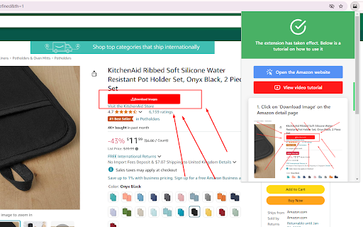Export all Amazon images to Zip from Chrome web store to be run with OffiDocs Chromium online Export all Amazon images to Zip from Chrome web store to be run with OffiDocs Chromium online