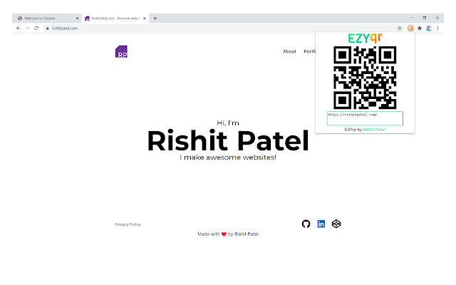 EZYqr QR Code Generator from Chrome web store to be run with OffiDocs Chromium online EZYqr QR Code Generator from Chrome web store to be run with OffiDocs Chromium online