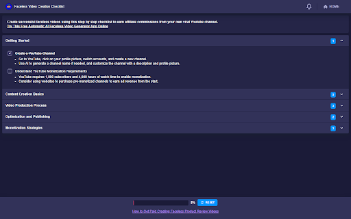 Faceless Video Creation Checklist from Chrome web store to be run with OffiDocs Chromium online Faceless Video Creation Checklist from Chrome web store to be run with OffiDocs Chromium online