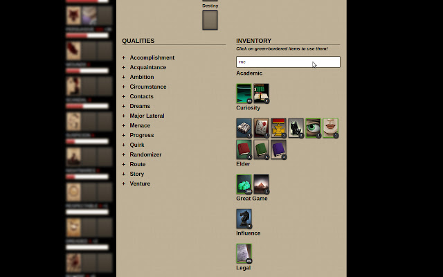 Fallen London Item Search from Chrome web store to be run with OffiDocs Chromium online Fallen London Item Search from Chrome web store to be run with OffiDocs Chromium online