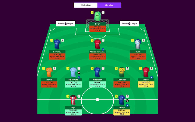 Fantasy Premier League WZRD from Chrome web store to be run with OffiDocs Chromium online Fantasy Premier League WZRD from Chrome web store to be run with OffiDocs Chromium online