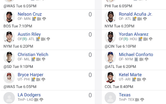 Fantrax Baseball Gameday Extension from Chrome web store to be run with OffiDocs Chromium online Fantrax Baseball Gameday Extension from Chrome web store to be run with OffiDocs Chromium online