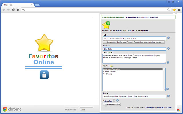Favoritos Online from Chrome web store to be run with OffiDocs Chromium online Favoritos Online from Chrome web store to be run with OffiDocs Chromium online