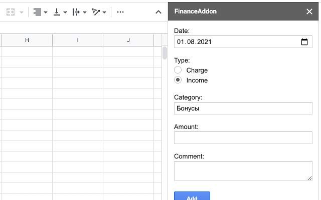 FinanceAddon from Chrome web store to be run with OffiDocs Chromium online FinanceAddon from Chrome web store to be run with OffiDocs Chromium online