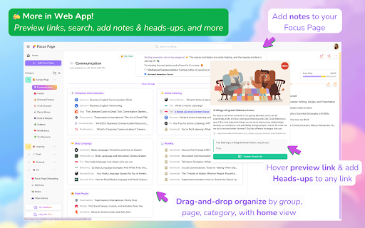 Focus Page Your All in One Link Workspace for Work Life from Chrome web store to be run with OffiDocs Chromium online Focus Page Your All in One Link Workspace for Work Life from Chrome web store to be run with OffiDocs Chromium online