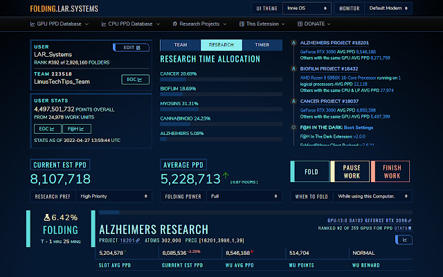 FOLDING AT HOME IN THE DARK from Chrome web store to be run with OffiDocs Chromium online FOLDING AT HOME IN THE DARK from Chrome web store to be run with OffiDocs Chromium online