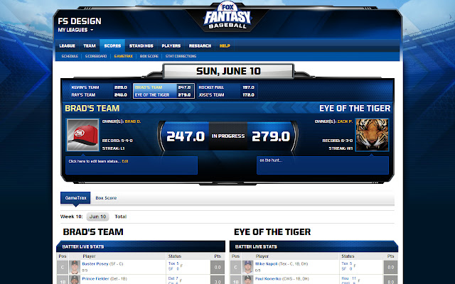 FOX Fantasy Baseball from Chrome web store to be run with OffiDocs Chromium online FOX Fantasy Baseball from Chrome web store to be run with OffiDocs Chromium online