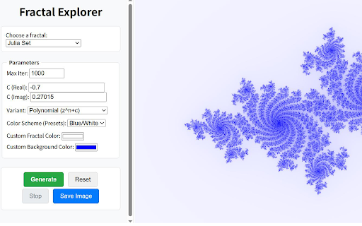 Fractal Explorer from Chrome web store to be run with OffiDocs Chromium online Fractal Explorer from Chrome web store to be run with OffiDocs Chromium online
