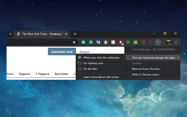 Free Adblocker By AARAV BAFNA from Chrome web store to be run with OffiDocs Chromium online Free Adblocker By AARAV BAFNA from Chrome web store to be run with OffiDocs Chromium online