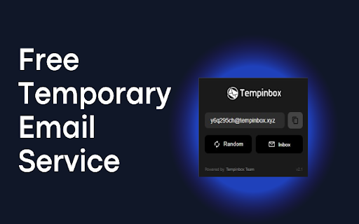 Free Temp Email Service from Chrome web store to be run with OffiDocs Chromium online Free Temp Email Service from Chrome web store to be run with OffiDocs Chromium online