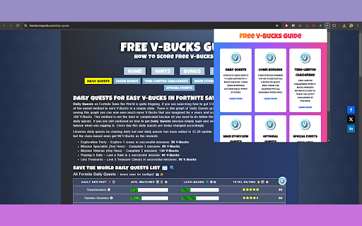 Free V Bucks Guide from Chrome web store to be run with OffiDocs Chromium online Free V Bucks Guide from Chrome web store to be run with OffiDocs Chromium online
