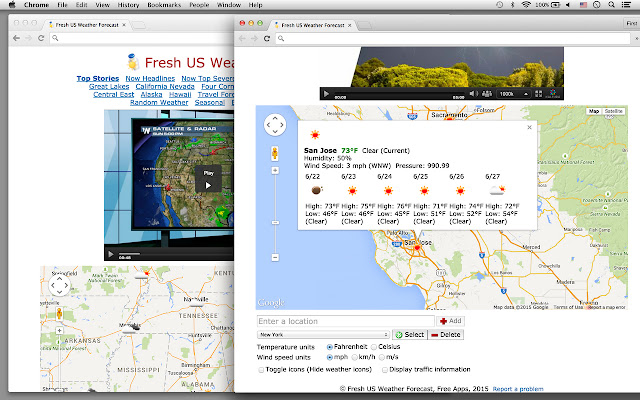 Fresh US Weather Forecast from Chrome web store to be run with OffiDocs Chromium online Fresh US Weather Forecast from Chrome web store to be run with OffiDocs Chromium online