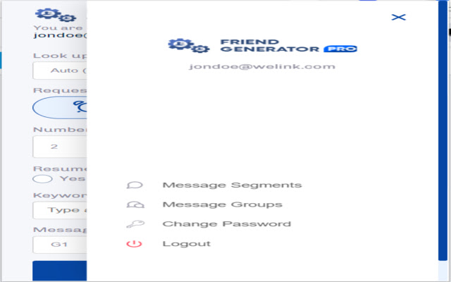 Friend Generator Pro from Chrome web store to be run with OffiDocs Chromium online Friend Generator Pro from Chrome web store to be run with OffiDocs Chromium online