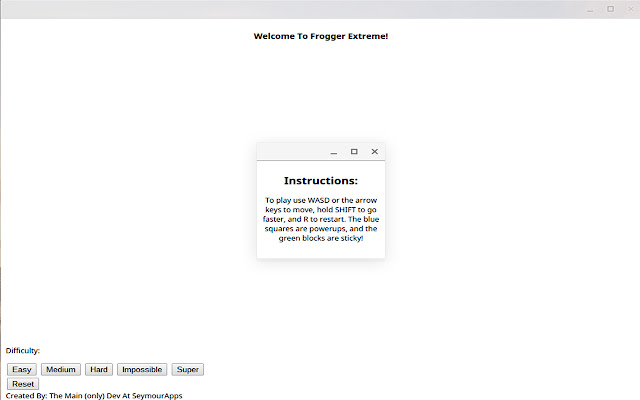 Frogger Extreme from Chrome web store to be run with OffiDocs Chromium online Frogger Extreme from Chrome web store to be run with OffiDocs Chromium online
