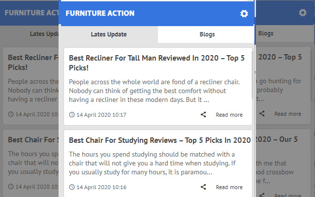 Furniture Action Latest News Update from Chrome web store to be run with OffiDocs Chromium online Furniture Action Latest News Update from Chrome web store to be run with OffiDocs Chromium online