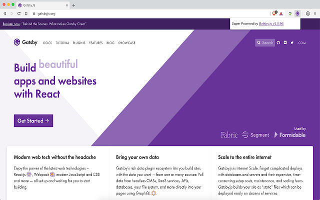 Gatbsy.js Detector from Chrome web store to be run with OffiDocs Chromium online Gatbsy.js Detector from Chrome web store to be run with OffiDocs Chromium online