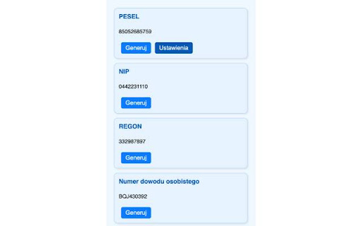Generator danych from Chrome web store to be run with OffiDocs Chromium online Generator danych from Chrome web store to be run with OffiDocs Chromium online