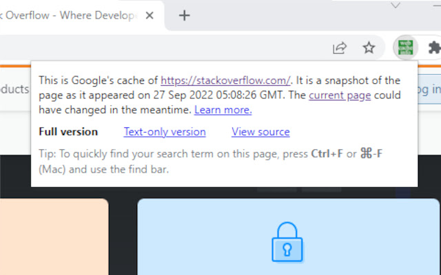 Get Webcache Info from Chrome web store to be run with OffiDocs Chromium online Get Webcache Info from Chrome web store to be run with OffiDocs Chromium online