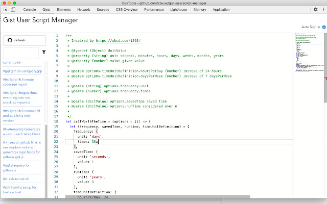 Gist User Script Manager from Chrome web store to be run with OffiDocs Chromium online Gist User Script Manager from Chrome web store to be run with OffiDocs Chromium online