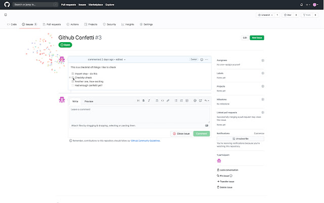 Github Confetti from Chrome web store to be run with OffiDocs Chromium online Github Confetti from Chrome web store to be run with OffiDocs Chromium online