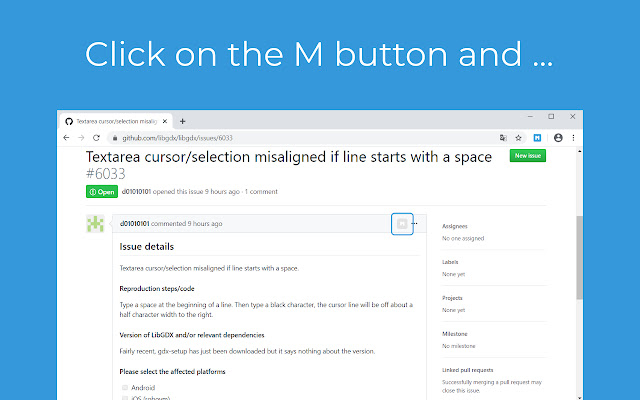 Github MD Toggler from Chrome web store to be run with OffiDocs Chromium online Github MD Toggler from Chrome web store to be run with OffiDocs Chromium online