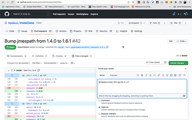 Github PR review from Chrome web store to be run with OffiDocs Chromium online Github PR review from Chrome web store to be run with OffiDocs Chromium online