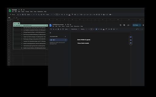 Google Docs Dark View from Chrome web store to be run with OffiDocs Chromium online Google Docs Dark View from Chrome web store to be run with OffiDocs Chromium online