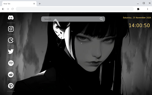 Goth Anime Girl Monochrome Live Wallpaper from Chrome web store to be run with OffiDocs Chromium online Goth Anime Girl Monochrome Live Wallpaper from Chrome web store to be run with OffiDocs Chromium online