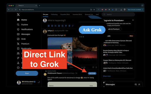 Grok Tweet Explainer from Chrome web store to be run with OffiDocs Chromium online Grok Tweet Explainer from Chrome web store to be run with OffiDocs Chromium online