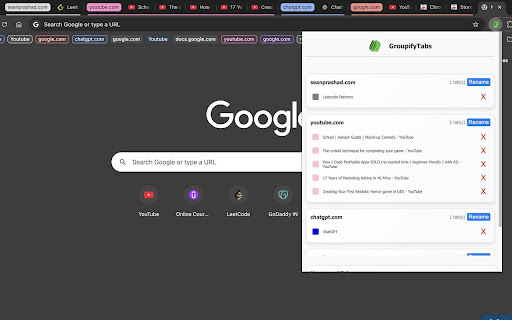 GroupifyTabs from Chrome web store to be run with OffiDocs Chromium online GroupifyTabs from Chrome web store to be run with OffiDocs Chromium online