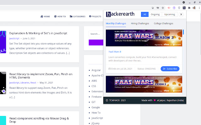 HackerEarth Challenges from Chrome web store to be run with OffiDocs Chromium online HackerEarth Challenges from Chrome web store to be run with OffiDocs Chromium online