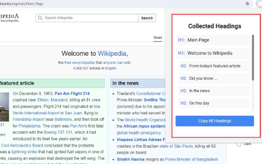 Heading Extractor from Chrome web store to be run with OffiDocs Chromium online Heading Extractor from Chrome web store to be run with OffiDocs Chromium online