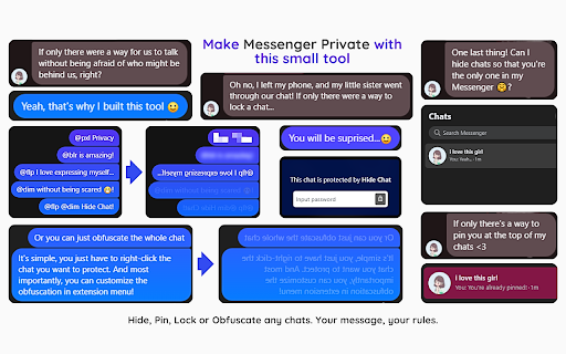 Hide Me Chat from Chrome web store to be run with OffiDocs Chromium online Hide Me Chat from Chrome web store to be run with OffiDocs Chromium online
